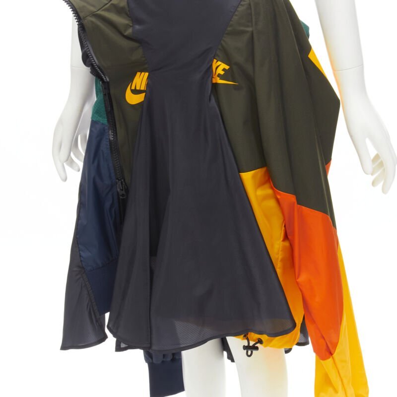 ☆関税込み☆【SACAI】Windowpane Skirt SACAI NIKE deconstructed windbreaker patchwork draped skirt
