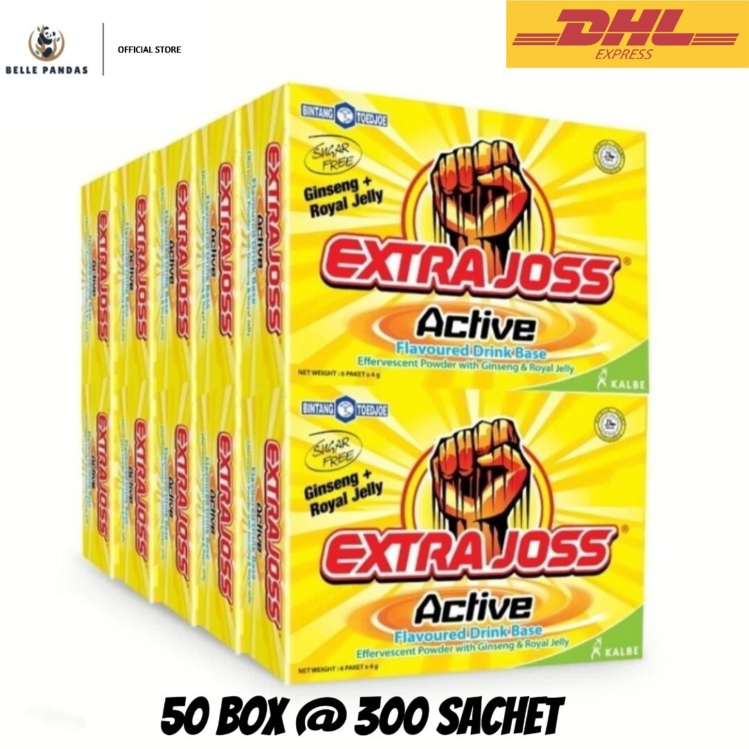 CAJA EXTRA JOSS 50 (300 SOBRES) Bebida Energética en Polvo Sin Azúcar Aumentar Resistencia