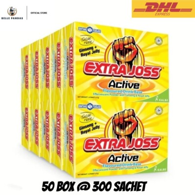 EXTRA JOSS 50 BOX (300 SACHETS) Energy Drink Powder Sugar Free Boost Stamina