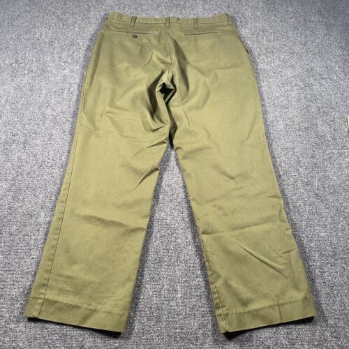 Vintage 80s BSA Boy Scouts of America Faded Green Pants Mens 38x31 Union Made - Picture 10 of 11