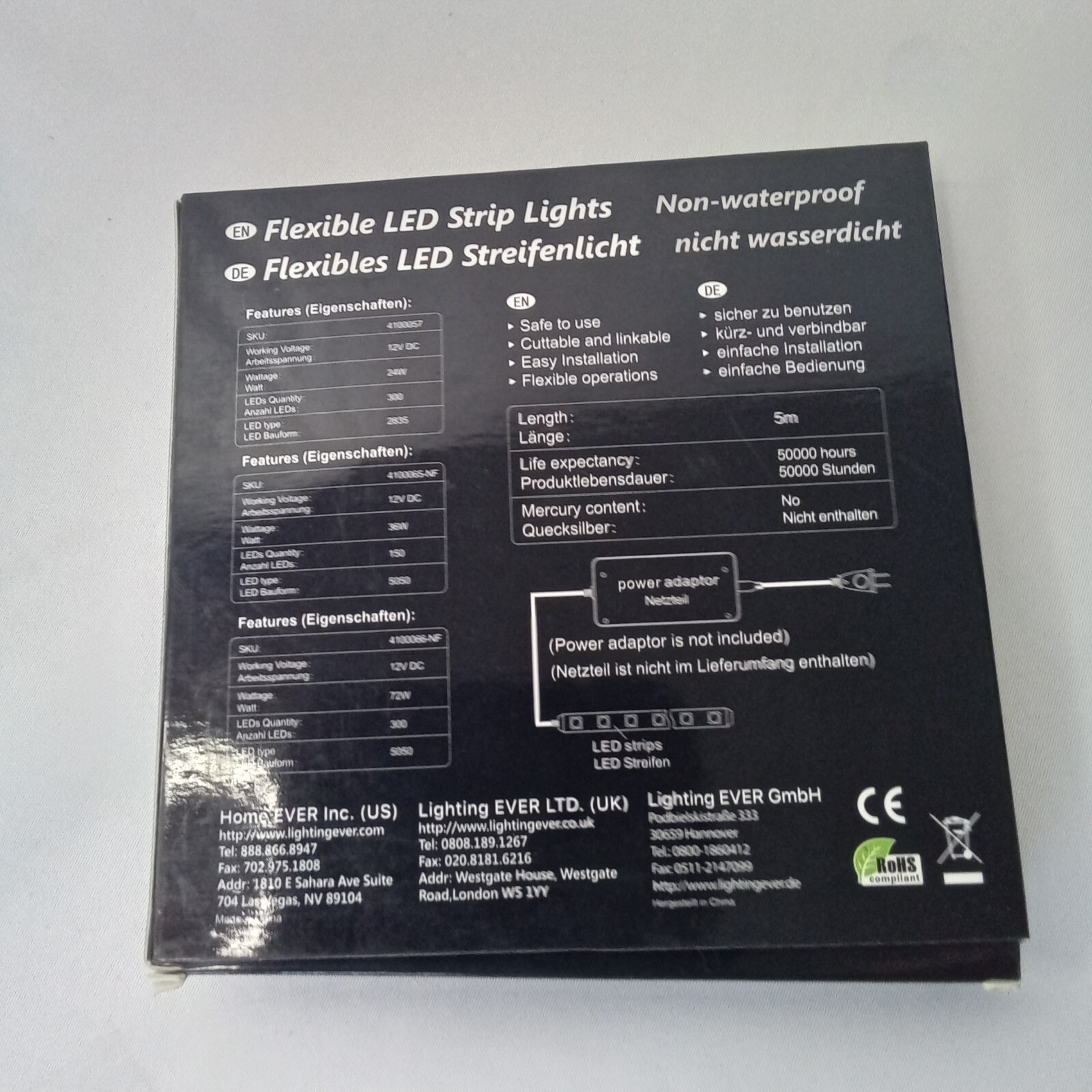 Lighting Ever LED Strip Light Kit   Length:5 Meter