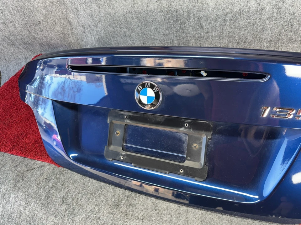 Tapa maletero trasero BMW 08-13 E82 carcasa azul marino profundo metálico A76 con alerón OEM 89k Foto 3 de 4