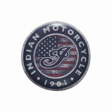 Indianer Motorrad USA Flagge Deko Blechschild