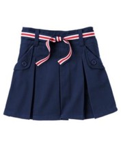GYMBOREE UNIFORM SHOP NAVY UNIFORM PLEATED RIBBON SKORT 3 NWT