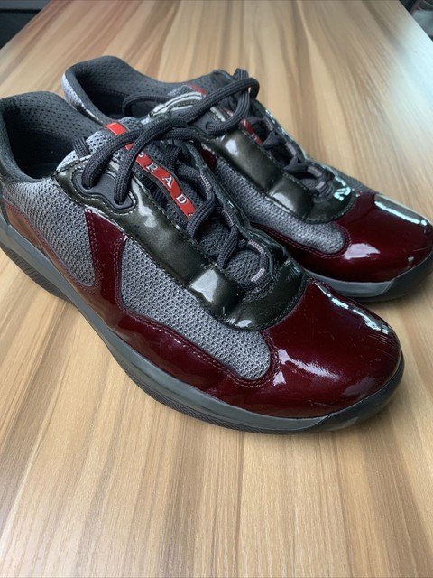 red patent leather prada sneakers