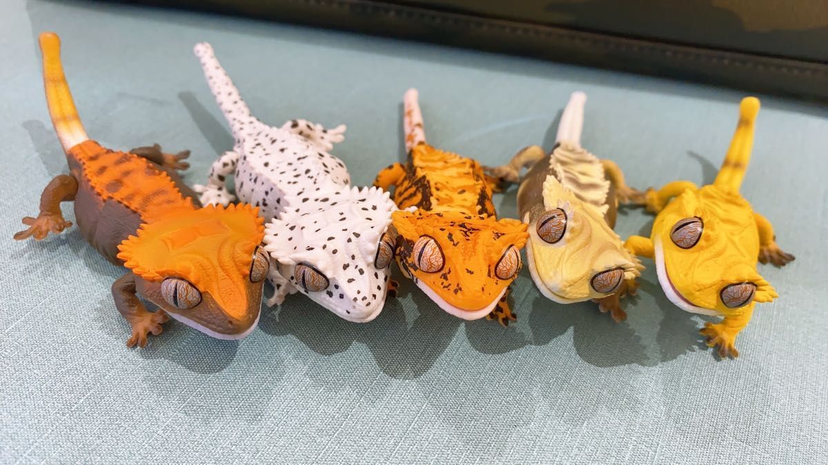 Ikimono Encyclopedia Repti Crested Gecko Figure Doll Complete 5