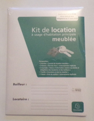 Dossier De Location Meublée Exacompta 49E - Formulaire Administratif Neuf - Référence 324834