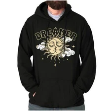 Celestial Dreamer Sun Moon Face Inspiration Womens or Mens Crewneck T Shirt Tee