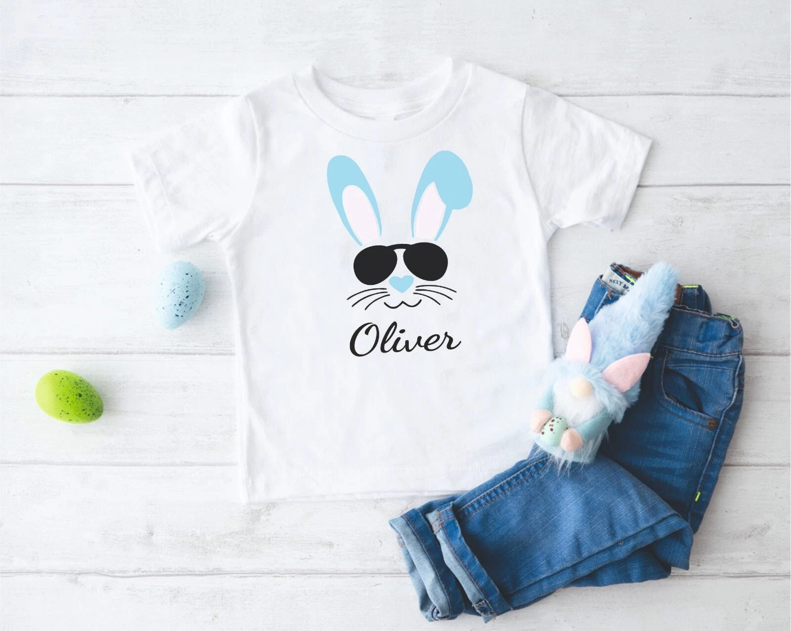 Personalized Easter Bunny Egg Custom T-Shirt for Men Women Kids
