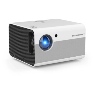 BIGASUO Native 1080P Mini B-509 Projector W/100'' Screen Hifi Stereo Sound 