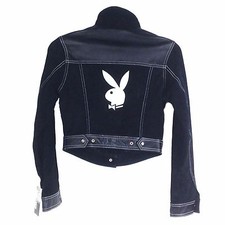 Playboy Woman's Jacket, Pb0120, 2tone Black, Size: S