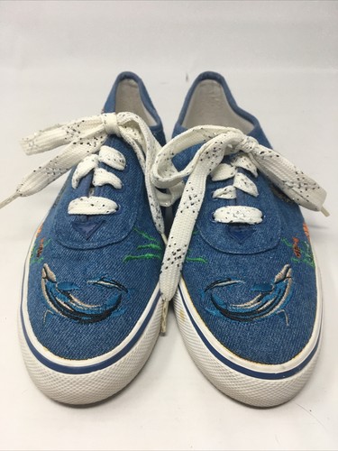 Zapatos ""Laguna"" bordados de lona azul para mujer Sabastino talla 7M usados - Imagen 10 de 12