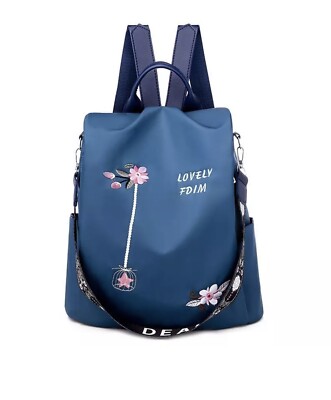New Multifunction Anti-theft Backpack Oxford Cloth Shoulder Bag In Blue Color