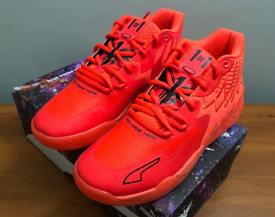 NEW PUMA MB1 BASKETBALL SHOES MENS 12 RED BLAST FIERY LAMELO BALL SNEAKER RARE v