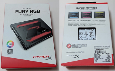 Kingston Hyperx Fury RGB 480gb SATA SSD new sealed Gaming SSD