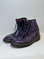 Vintage Dr Martens Docs Purple Boots Women s Size 4 UK 6 US England Made Leather