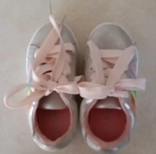 Cat Jack Toddler Girls' Alexandria Sneakers Silver Size 7