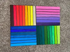  Rainbow Acrylic painting on canvas. Hand painted 