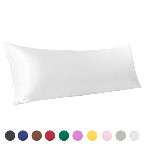 Glazed Satin Body Pillowcase Silky Soft Body Pillow Cover 20 x 54 Inches - Picture 8 of 29