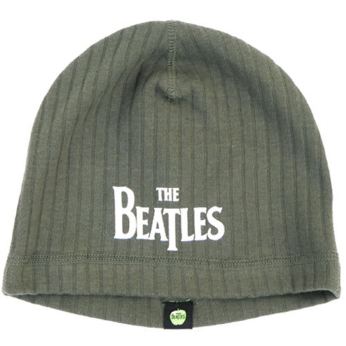 The Beatles Mens Green Beanie Drop 