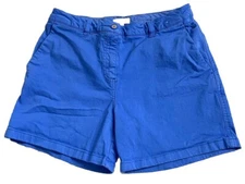 JOULES Chino Cruise Shorts Blue Cotton Women's 8