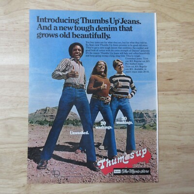1977 Sears Thumbs Up Denim Jeans - Vintage Print Ad | eBay