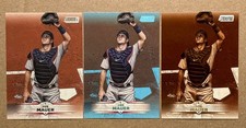 Joe Mauer 2025 Topps Stadium Club Base, Lt. Blue & Sepia Parallel Baseball Cards