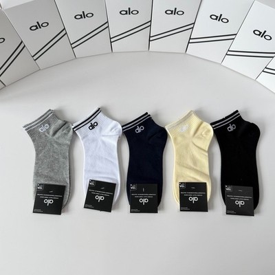5-Pack Unisex's  ALO Crew Socks Multi-Color Solid Mid Calf One Size