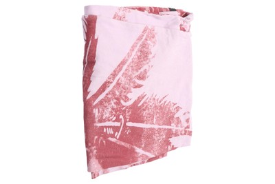 YAKUZA Damen Tuch Mehrfarbig Logo-Print Schal 96x24cm Baumwolle Retro