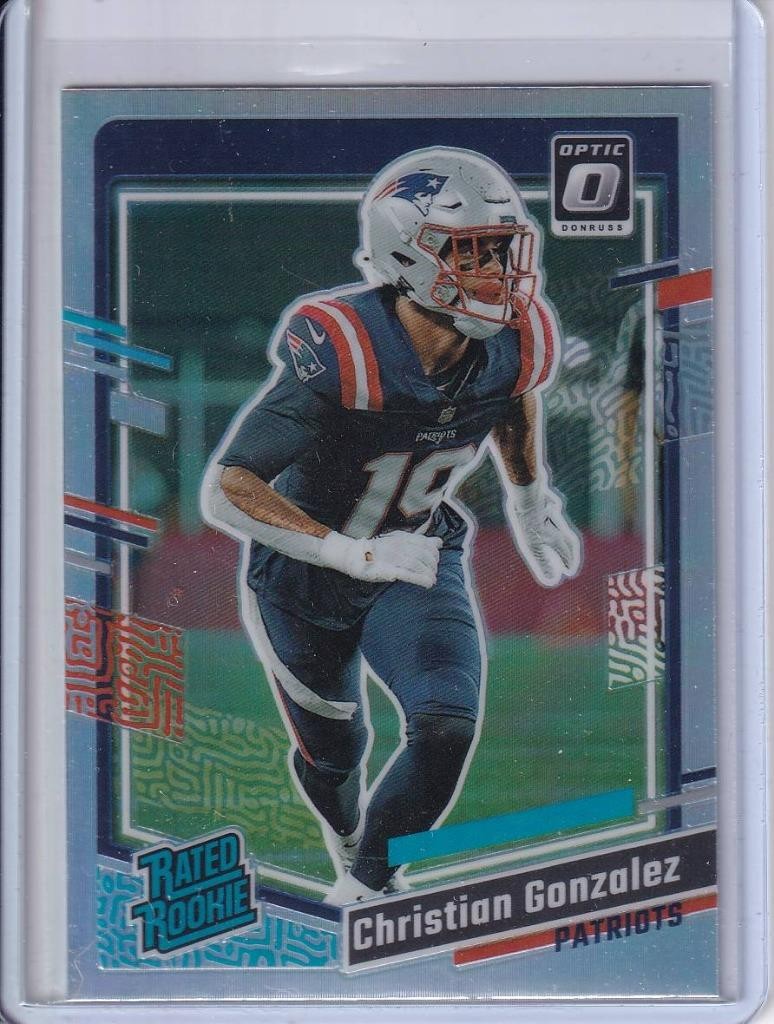 2023 Donruss Rated Rookie Optic Preview Holo Prizm #369 Christian Gonzalez