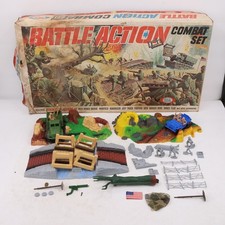 Vintage 1960s Ideal Battle Action Combat Set No. 4884-3 Mined Bridge Soldiers