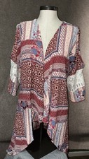 Short Sleeve Open Arm Cover With Colorful Pattern And Lace