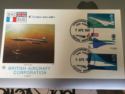 GB STAMPS RARE FIRST DAY COVER 1969 CONCORDE FIRST FLIGHT