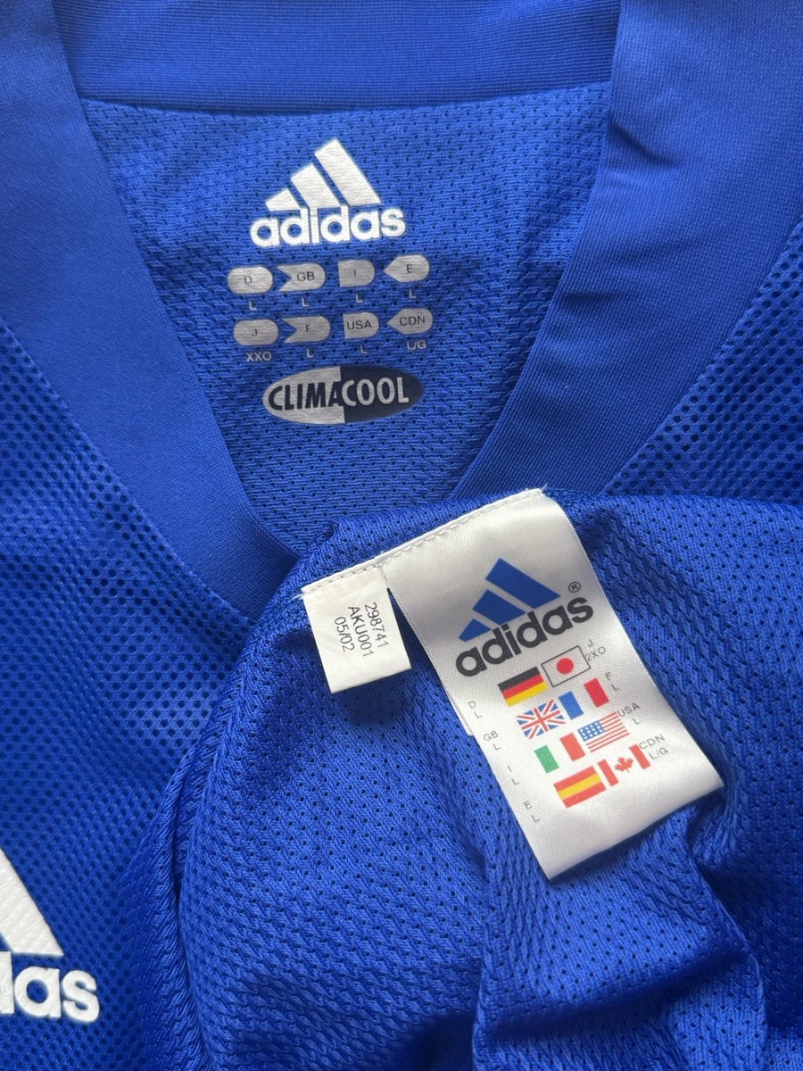 2002 France Authentic Home Jersey #10 Zidane Large adidas World
