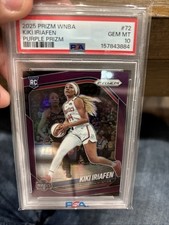 2025 Panini Prizm WNBA Kiki Iriafen #72 Purple Prizm /149 RC Rookie Psa 10 Pop 1