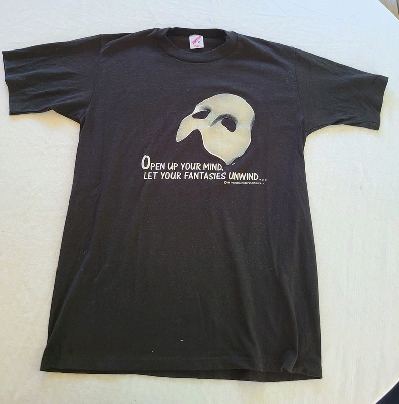 Vintage 80s Jerzees The Phantom of the Opera T Shirt Broadway USA