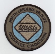 North Carolina Wildlife Resources Commission Patch, Round, Mint