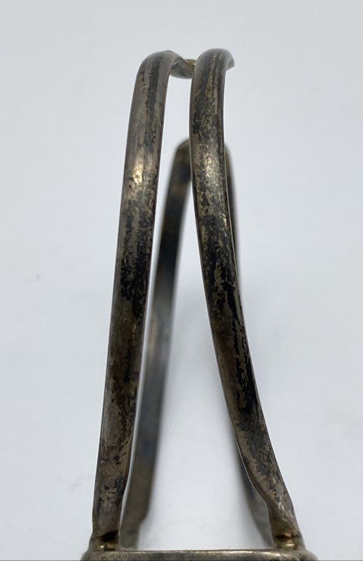 .925 Sterling Silver Abalone Inlay Split Band 5 1… - image 5