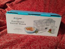 Donvier 837418 Electric Yogurt Maker LCD Display with 8 BPA free Jars