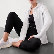 Athleta Bright White Unstoppable Full Zip Jacket Sz L