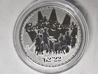 2022  1 oz .999 Silver 60th Ann. Rolling Stones Commemorative Silver Dollar