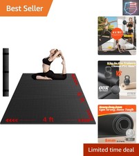 Extra Thick Large Exercise Mat, 6'x4'/7'x5'/8'x6'/10'x6'x8mm1/3 inch , Non-Sl...