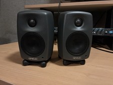 Genelec 8010A Studio Monitor Speaker Dark Grey Pair Excellent Condition Working