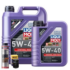 Motoröl 5W40 LIQUI MOLY Synthoil High Tech 6L+HENGST Ölfilter +Ölschlammspülung