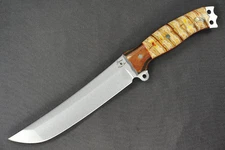 Busse Custom Last Rites .213" Satin INFI Blade Tan Canvas G-rexed Tan Marble