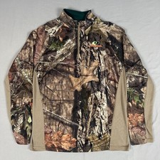 Mossy Oak 1/4 Zip Break Up Infinity Camo Pullover Men's L Hunting Performance