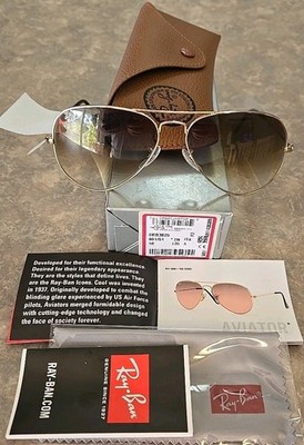   Ray-Ban Original Aviator Sunglasses RB3025 5033 Gold | Clear Gradient Brown