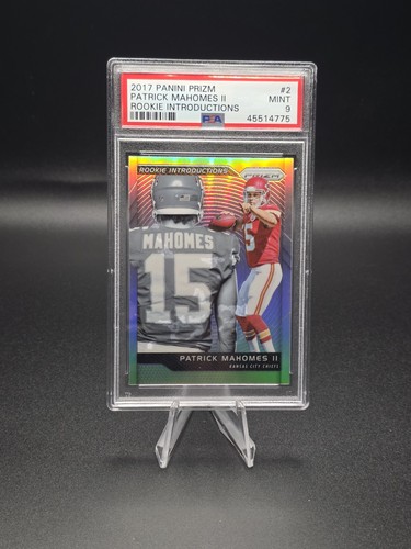2017 Prizm - Rookie Introductions Patrick Mahomes II #2 Silver Prizm (RC) PSA 9