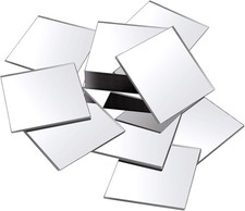 25 Pieces Mini Size Acrylic Square Mirror Adhesive Small Square Mirror Craft Mir
