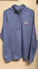 Cutter & Buck New England Patriots Historic Adapt Eco Knit  Quarter Zip Pullover